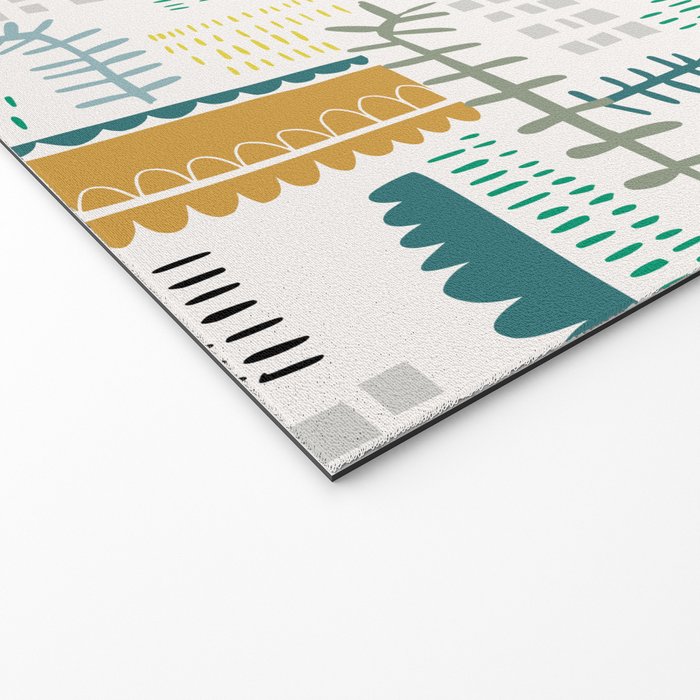 Block print geometrics Welcome Mat Gallery Image 2