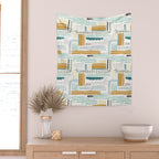 Block print geometrics Wall Tapestry Gallery Image 2