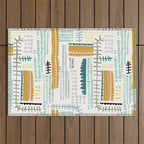 Block print geometrics Outdoor Rug Gallery Image 1