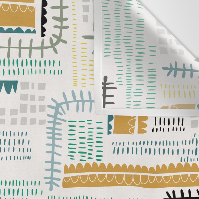 Block print geometrics Wall Tapestry Gallery Image 3