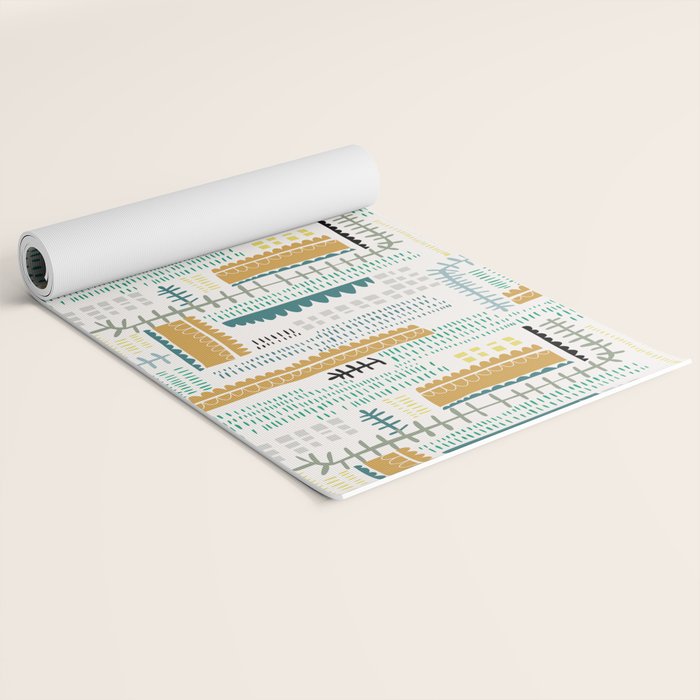 Block print geometrics Yoga Mat Gallery Image 2