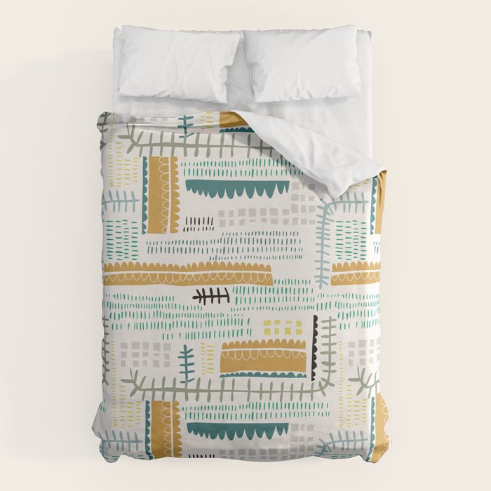 Block print geometrics Duvet Cover Gallery Image 6