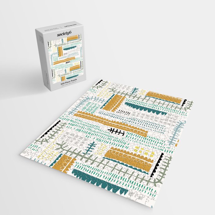 Block print geometrics Jigsaw Puzzle Gallery Image 2