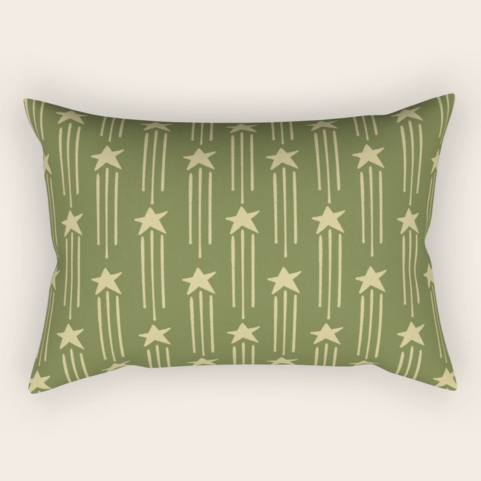 Vintage Christmas Stars Rectangular Pillow Gallery Image 1