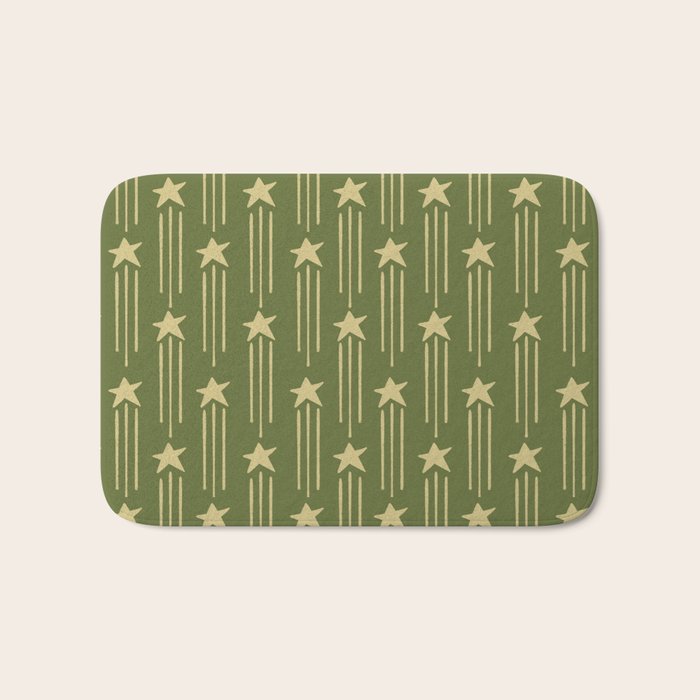 Vintage Christmas Stars Bath Mat Gallery Image 1