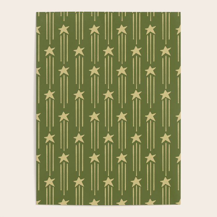 Vintage Christmas Stars Poster Gallery Image 1