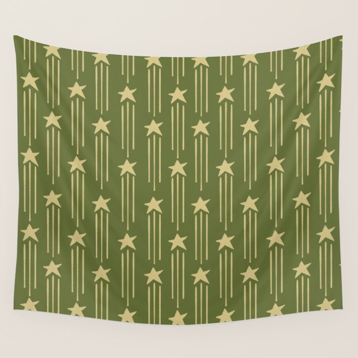 Vintage Christmas Stars Wall Tapestry Gallery Image 4