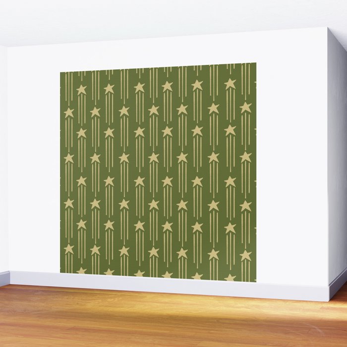 Vintage Christmas Stars Wall Mural Gallery Image 2