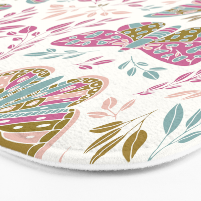 Vintage Butterflies  Bath Mat Gallery Image 3
