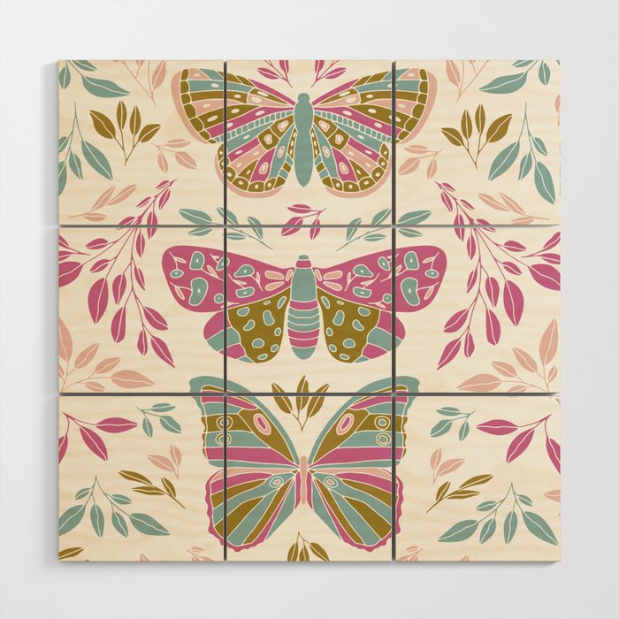 Vintage Butterflies  Wood Wall Art Gallery Image 1