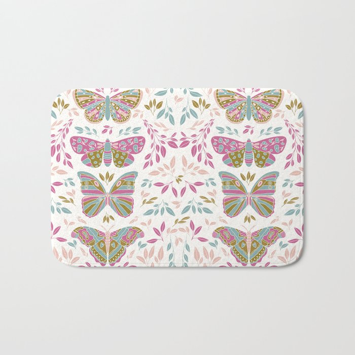 Vintage Butterflies  Bath Mat Gallery Image 1