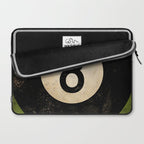 Billiards Ball pool ball number 8 ball eight numeral game room man cave art Laptop Sleeve Gallery Image 2