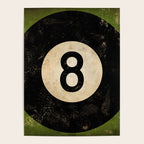 Billiards Ball pool ball number 8 ball eight numeral game room man cave art Poster Gallery Image 4