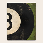 Billiards Ball pool ball number 8 ball eight numeral game room man cave art Notebook Gallery Image 4