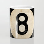 Billiards Ball pool ball number 8 ball eight numeral game room man cave art Coffee Mug Gallery Image 4