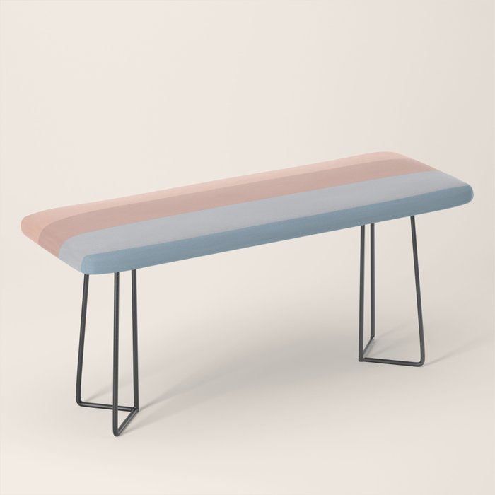 Pastel Retro Rainbow Stripes  Bench Gallery Image 1