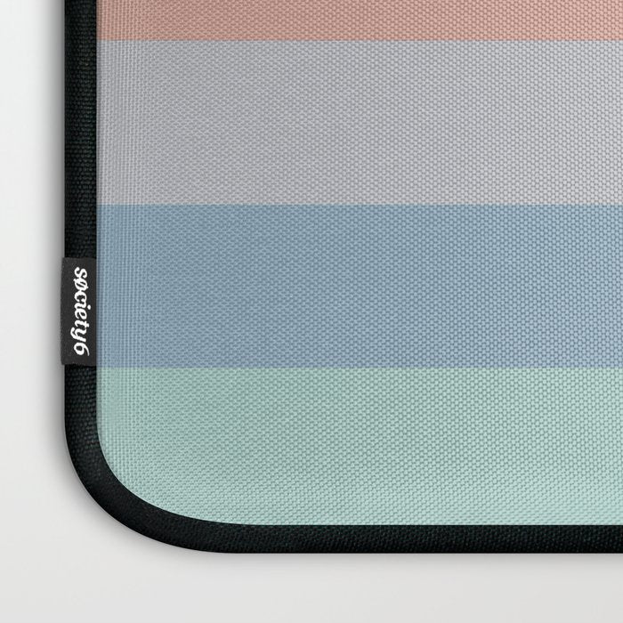 Pastel Retro Rainbow Stripes  Laptop Sleeve Gallery Image 3