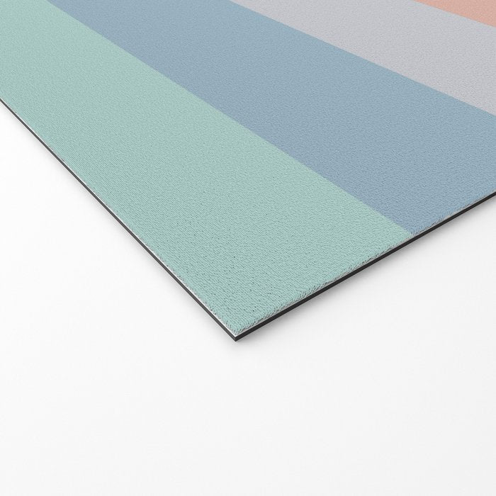 Pastel Retro Rainbow Stripes  Welcome Mat Gallery Image 2