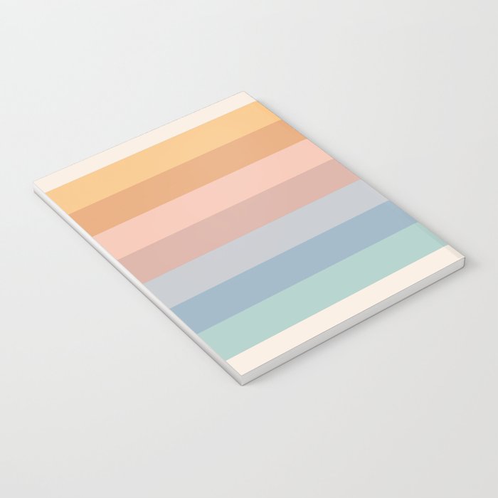 Pastel Retro Rainbow Stripes  Notebook Gallery Image 3