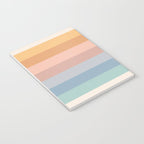 Pastel Retro Rainbow Stripes  Notebook Gallery Image 3