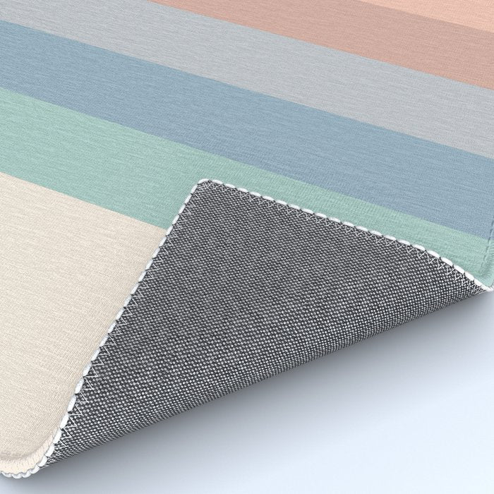 Pastel Retro Rainbow Stripes  Rug Gallery Image 4