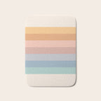 Pastel Retro Rainbow Stripes  Bath Mat Gallery Image 1
