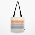 Pastel Retro Rainbow Stripes  Tote Bag Gallery Image 2