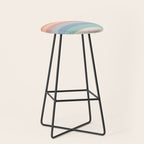 Pastel Retro Rainbow Stripes  Stool Gallery Image 1