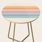 Pastel Retro Rainbow Stripes  Side Table Gallery Image 2