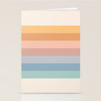 Pastel Retro Rainbow Stripes  Stationery Card Gallery Image 2