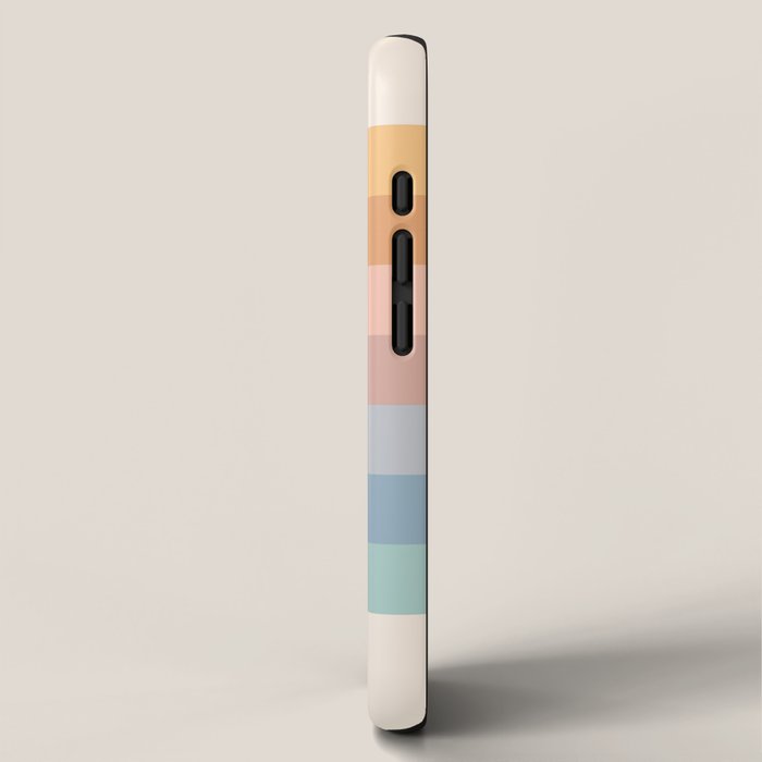 Pastel Retro Rainbow Stripes  iPhone Case Gallery Image 2