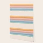 Pastel Retro Rainbow Stripes  Wallpaper Gallery Image 2