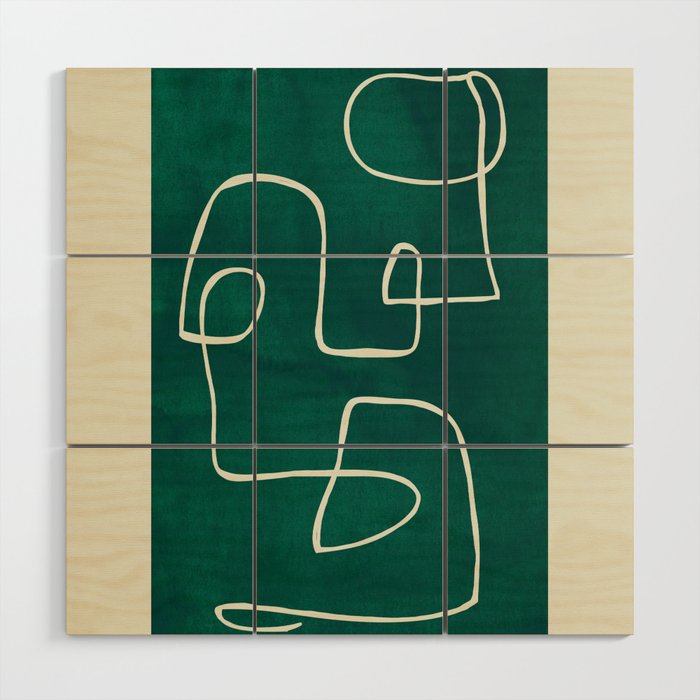 Abstract line art 239 Wood Wall Art Gallery Image 1