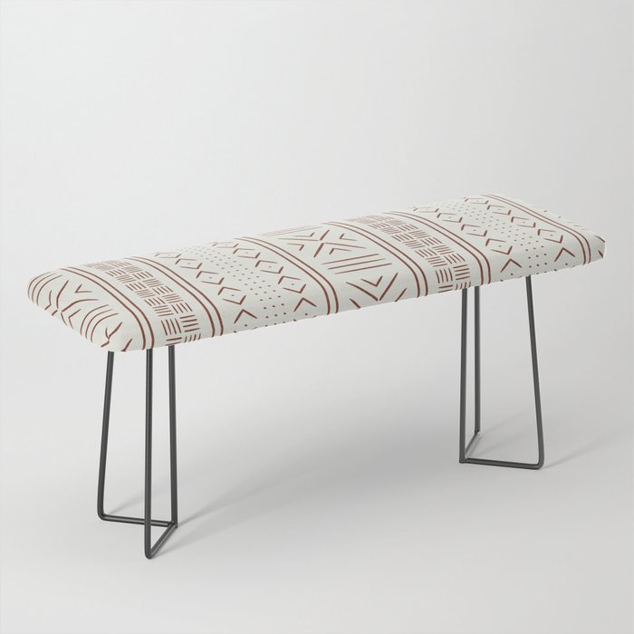 rust on bone mud cloth Bench Gallery Image 1