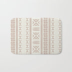 rust on bone mud cloth Bath Mat Gallery Image 1
