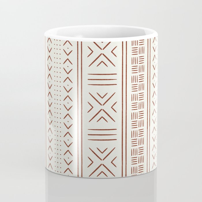 rust on bone mud cloth Coffee Mug Gallery Image 4