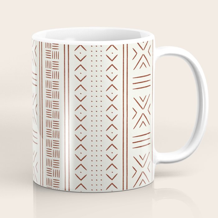 rust on bone mud cloth Coffee Mug Gallery Image 1