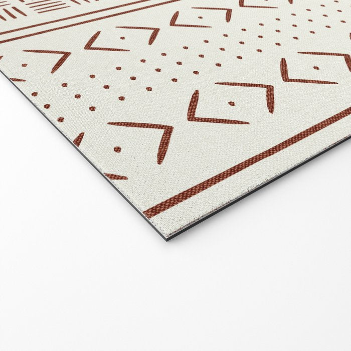 rust on bone mud cloth Welcome Mat Gallery Image 2