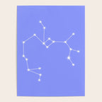 Sagittarius Zodiac Star Constellation Line Art Pastel Purple Poster Gallery Image 4