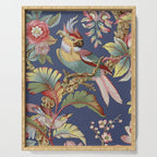 Classic Antique Floral Bird Pattern Serving Tray Gallery Image 1
