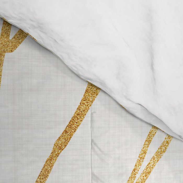 Gold Sunflower Drawing Comforter Gallery Image 4