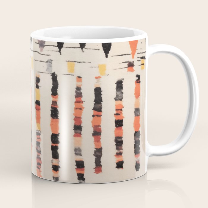 Moroccan Berber Rug Design No.46 - Multicolor, Ivory White Coffee Mug Gallery Image 1