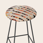 Moroccan Berber Rug Design No.46 - Multicolor, Ivory White Stool Gallery Image 2