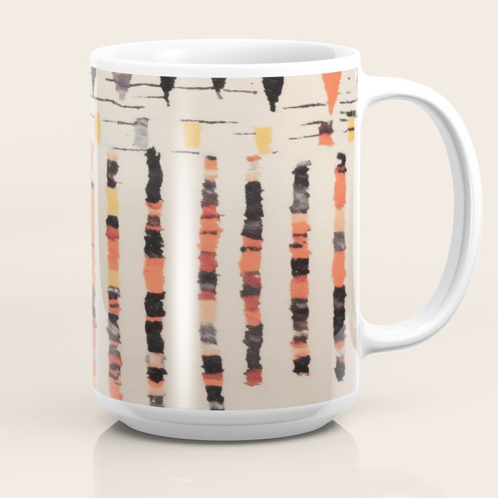 Moroccan Berber Rug Design No.46 - Multicolor, Ivory White Coffee Mug Gallery Image 2