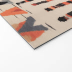 Moroccan Berber Rug Design No.46 - Multicolor, Ivory White Welcome Mat Gallery Image 2