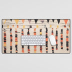Moroccan Berber Rug Design No.46 - Multicolor, Ivory White Desk Mat Gallery Image 1