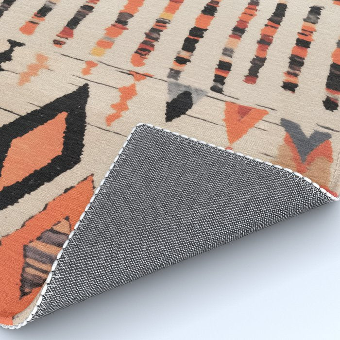 Moroccan Berber Rug Design No.46 - Multicolor, Ivory White Rug Gallery Image 4