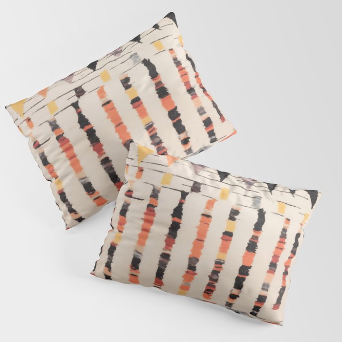 Moroccan Berber Rug Design No.46 - Multicolor, Ivory White Pillow Sham Gallery Image 3