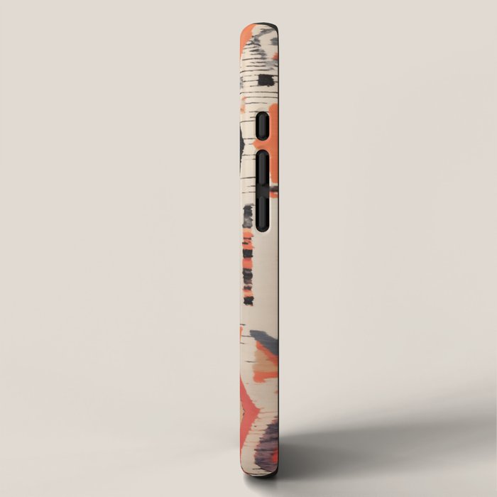 Moroccan Berber Rug Design No.46 - Multicolor, Ivory White iPhone Case Gallery Image 2