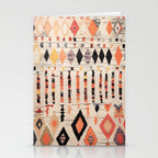 Moroccan Berber Rug Design No.46 - Multicolor, Ivory White Stationery Card Gallery Image 2